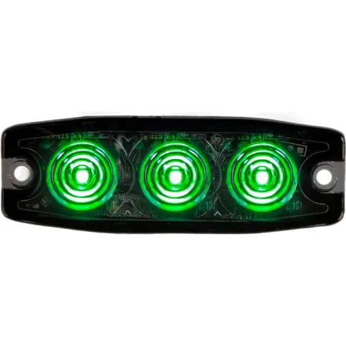 Centerline Dynamics Vehicle Maintenance 3.4" Green Surface Mount Ultra-Thin Strobe Light With 3 LED - 8892239