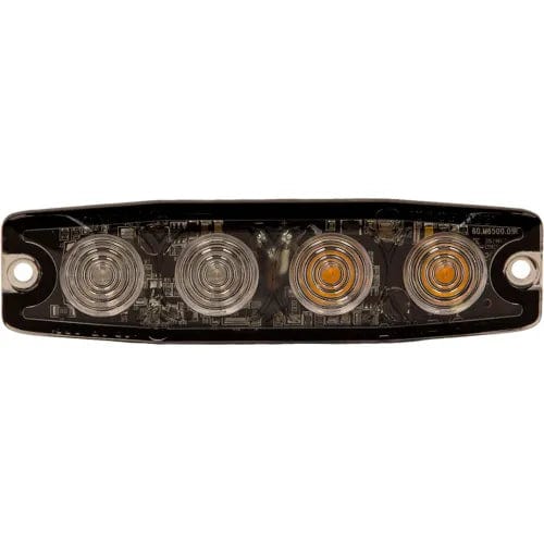 Centerline Dynamics Vehicle Maintenance 4.4" Amber/Blue Surface Mount Ultra-Thin Strobe Light - 4 LED - 8892248