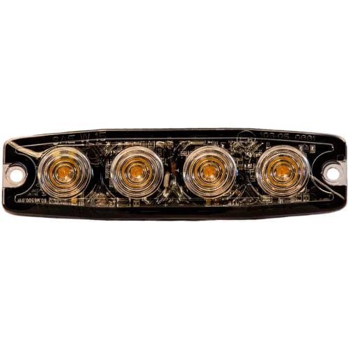 Centerline Dynamics Vehicle Maintenance 4.4" Amber Surface Mount Ultra-Thin Strobe Light With 4 LED - 8892240