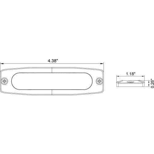 Centerline Dynamics Vehicle Maintenance 4.4" Amber Surface Mount Ultra-Thin Strobe Light With 4 LED - 8892240
