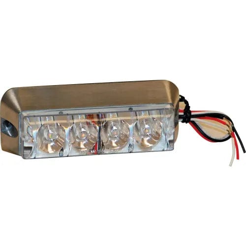 Centerline Dynamics Vehicle Maintenance 4-7/8" Rectangular 4 LED Clear Strobe Light - 8891006