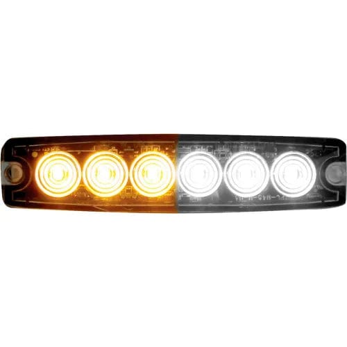 Centerline Dynamics Vehicle Maintenance 5.14" Amber/Clear Surface Mount Ultra-Thin LED Strobe Light - 8892202