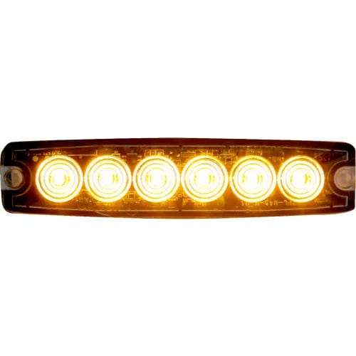 Centerline Dynamics Vehicle Maintenance 5.14" Amber Surface Mount Ultra-Thin LED Strobe Light - 8892200