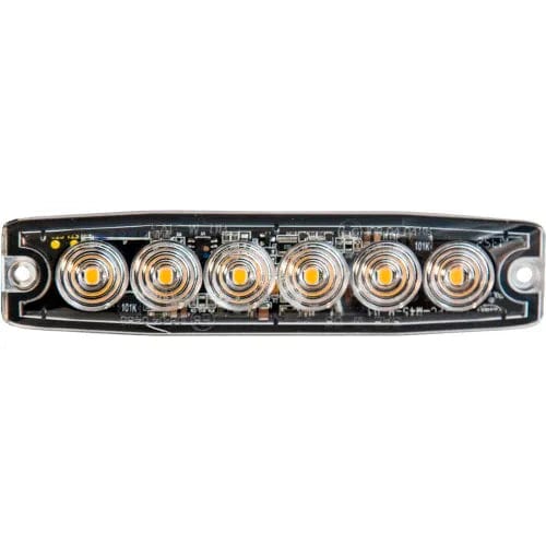 Centerline Dynamics Vehicle Maintenance 5.14" Amber Surface Mount Ultra-Thin LED Strobe Light - 8892200