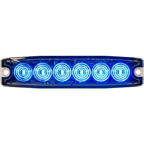 Centerline Dynamics Vehicle Maintenance 5.14" Blue Surface Mount Ultra-Thin LED Strobe Light - 8892204
