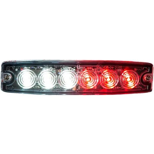 Centerline Dynamics Vehicle Maintenance 5.14" Clear/Red Surface Mount Ultra-Thin LED Strobe Light - 8892207