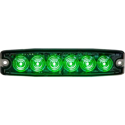 Centerline Dynamics Vehicle Maintenance 5.14" Green Surface Mount Ultra-Thin LED Strobe Light - 8892209