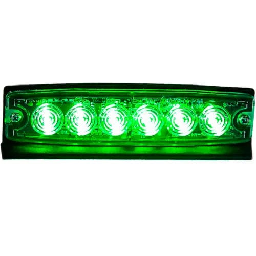Centerline Dynamics Vehicle Maintenance 5.14" Green Surface Mount Ultra-Thin LED Strobe Light - 8892209