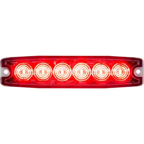 Centerline Dynamics Vehicle Maintenance 5.14" Red Surface Mount Ultra-Thin LED Strobe Light - 8892203