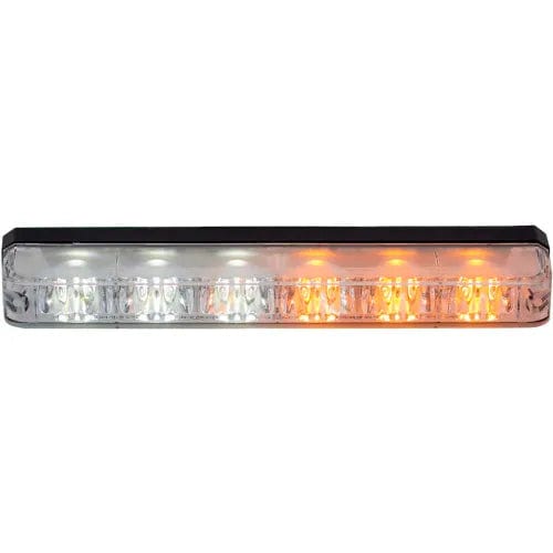 Centerline Dynamics Vehicle Maintenance 5.19" Amber/Clear Low Profile Strobe for Narrow Grill Spacing With 6 LED - 8892802