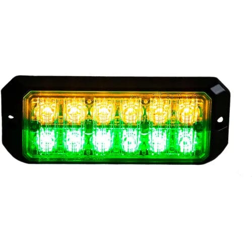 Centerline Dynamics Vehicle Maintenance 5.19" Amber/Green Rectangular LED Strobe Light - 8891709