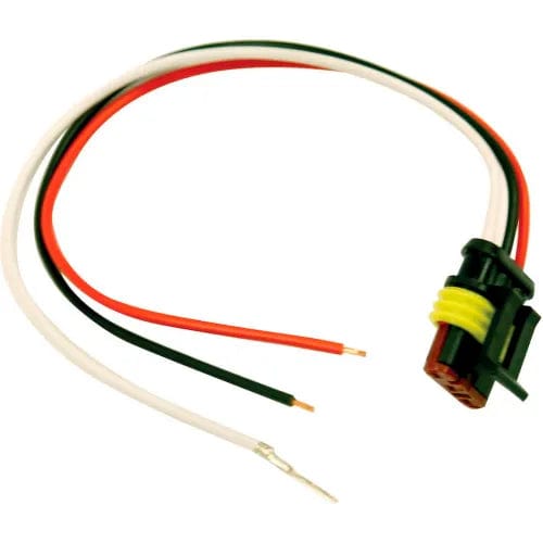 Centerline Dynamics Vehicle Maintenance DOT Light Plug 3-Wire AMP-Style Plug With Stripped leads And #10 Ring On Ground - 5620352 - Pkg Qty 10