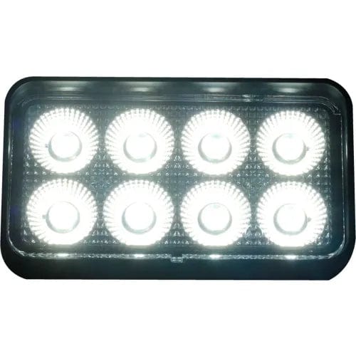 Centerline Dynamics Vehicle Maintenance IQ Rectangle Auxiliary LED Flood Beam Light with 8 LED, 4-1/2" x 2-1/4", Clear