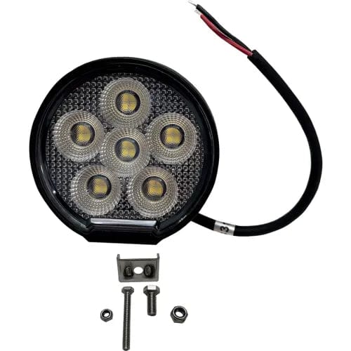 Centerline Dynamics Vehicle Maintenance IQ Round Auxiliary LED Flood Beam Light with 6 LED, 3", Clear