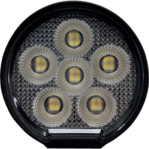 Centerline Dynamics Vehicle Maintenance IQ Round Auxiliary LED Flood Beam Light with 6 LED, 3", Clear