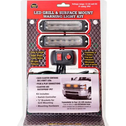 Centerline Dynamics Vehicle Maintenance LED Grill And Surface Mount LED Light Kit, Blue - 8005-B
