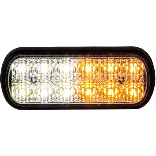 Centerline Dynamics Vehicle Maintenance LED Rectangular Amber/Clear Strobe Light 10-30VDC - 12 LEDs - 8891602