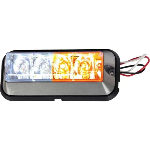 Centerline Dynamics Vehicle Maintenance LED Rectangular Amber/Clear Strobe Light - 4 LEDs 8891105