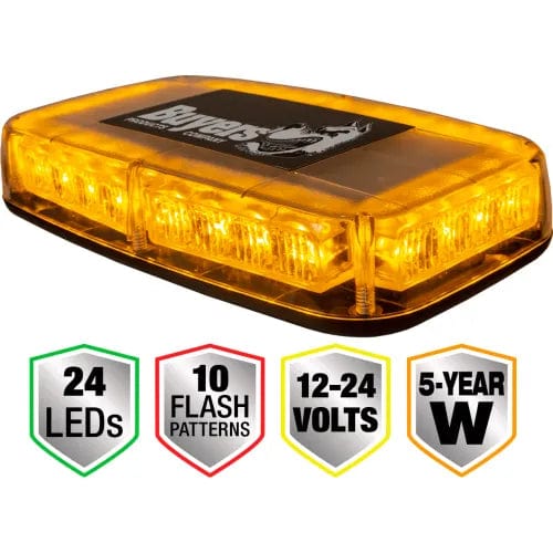 Centerline Dynamics Vehicle Maintenance LED Rectangular Amber Mini Lightbar 12VDC - Magnetic 24 LEDs - 8891040