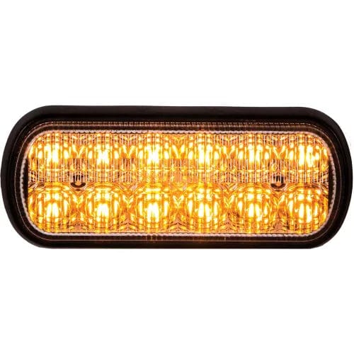 Centerline Dynamics Vehicle Maintenance LED Rectangular Amber Strobe Light 10-30 VDC - 12 LEDs - 8891600