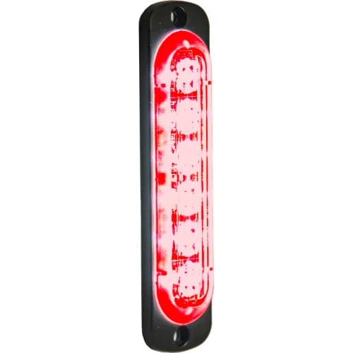 Centerline Dynamics Vehicle Maintenance LED Rectangular Red Low Profile Strobe Light 12V - 6 LEDs - 8891913