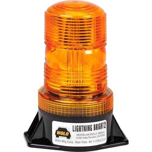 Centerline Dynamics Vehicle Maintenance LED Warning Light Permanent Mount 12-100 Volt Amber Lens - 3930-A