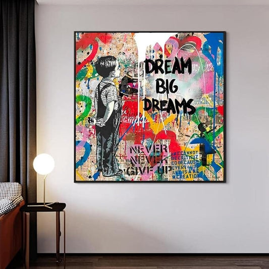 Centerline Dynamics Wall Art Canvas 30x30cm Big Dreams Framed Wall Canvas