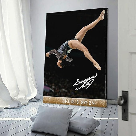 Centerline Dynamics Wall Art Canvas Competitive Gymnast Suni Lee Sports Poster Canvas