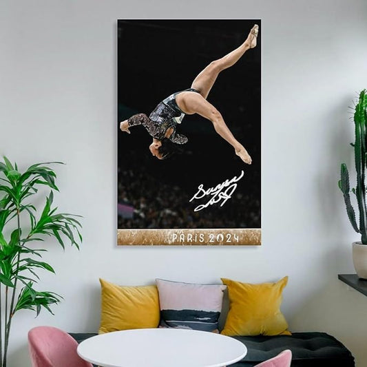 Centerline Dynamics Wall Art Canvas Competitive Gymnast Suni Lee Sports Poster Canvas