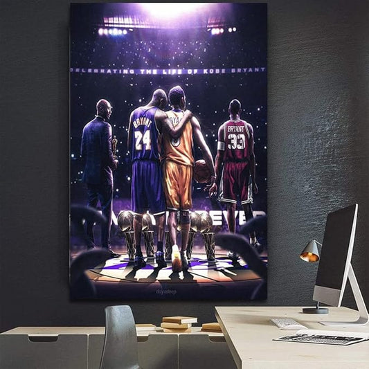 Centerline Dynamics Wall Art Canvas Framed / 12x16in Kobe Poster Canvas Wall Art