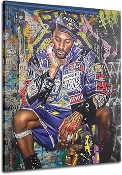 Centerline Dynamics Wall Art Canvas Framed / 12x16in Kobe Poster Canvas Wall Art