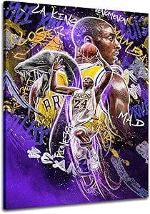 Centerline Dynamics Wall Art Canvas Framed / 12x16in Kobe Poster Canvas Wall Art