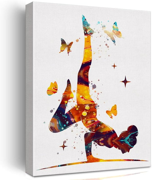 Centerline Dynamics Wall Art Canvas Gymnastics Girl Wall Art Decor Gymnastics Sport Poster 12x15 Inch