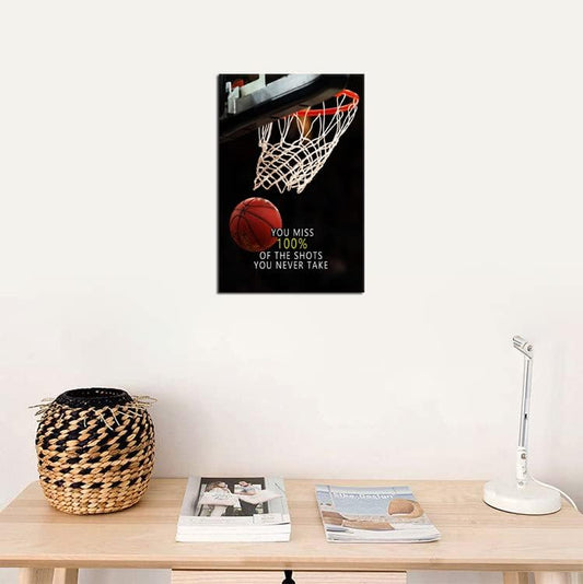 Centerline Dynamics Wall Art Canvas Motivational Sports Star Poster Prints Framed Wall Art
