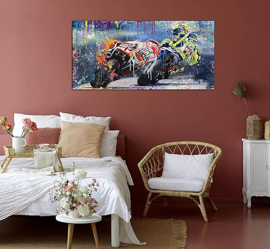 Centerline Dynamics Wall Art Canvas Motorcycle Poster Canvas Wall Art
