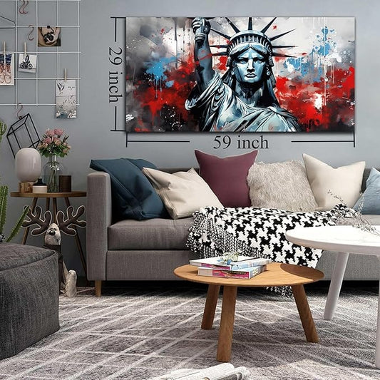 Centerline Dynamics Wall Art Canvas Statue of Liberty Poster Canvas Wall Art 30x60 in