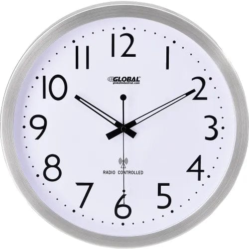 Centerline Dynamics Wall Clocks Atomic Wall Clock 14" Stainless Steel
