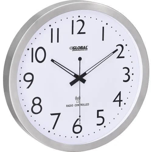 Centerline Dynamics Wall Clocks Atomic Wall Clock 14" Stainless Steel