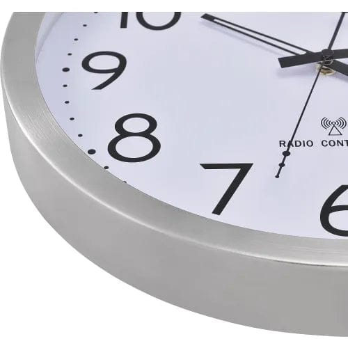 Centerline Dynamics Wall Clocks Atomic Wall Clock 14" Stainless Steel