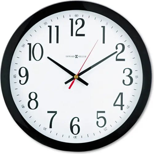 Centerline Dynamics Wall Clocks Gallery Wall Clock, 16" Overall Diameter, Black Case, 1 AA