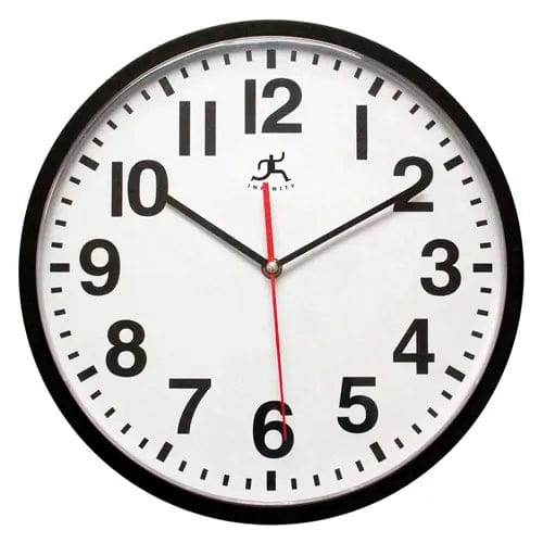 Centerline Dynamics Wall Clocks Infinity Instruments 13" Wall Clock, Black