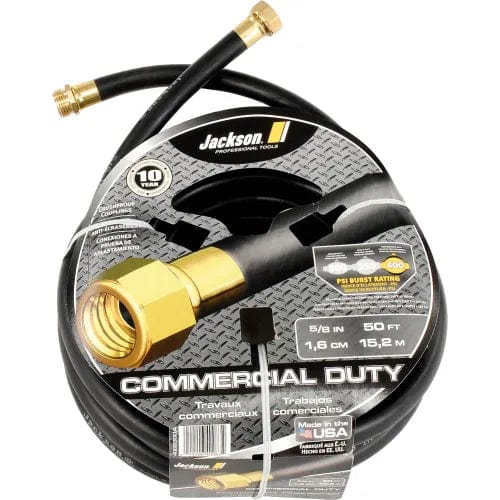 Centerline Dynamics Watering & Irrigation Jackson® 4008300A Professional Tools 5/8" X 50' Rubber Commercial Duty Garden Hose
