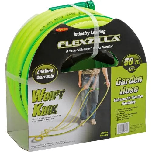 Centerline Dynamics Watering & Irrigation Legacy™ HFZG550YW Flexzilla 5/8" X 50' Zillagreen Garden Hose W/ 3/4" GHT Fittings
