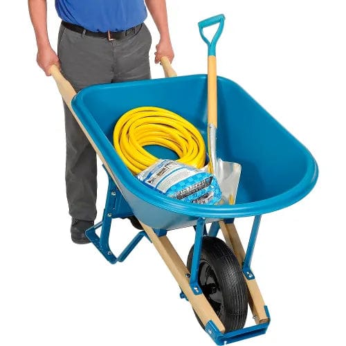 Centerline Dynamics Wheelbarrows & Garden Carts Jackson MP575T22BB 5.75 Cubic Foot Poly Contractor Wheelbarrow
