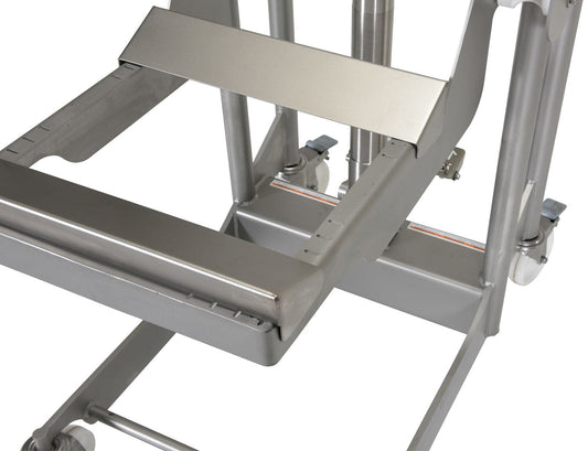 Centerline Dynamics Work Positioners Vestil 304L Stainless Steel Hydraulic Foot Pump Roll Handler 850 Lb. Capacity