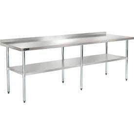 Centerline Dynamics Workbench Global Industrial Material, Foodservice, Bar equipment, Medical,Surgical supplies, Workbenches, Work TablesStainless Steel Workbench - 96"W x 30"D with 2" Backsplash and Undershelf