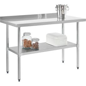 Centerline Dynamics Workbench Global Industrial Stainless Steel Workbench - 72"W x 30"D with 2" Backsplash and Undershelf