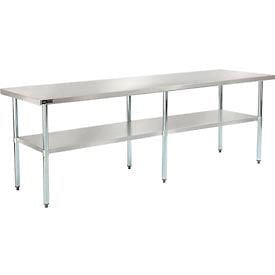 Centerline Dynamics Workbench Global Industrial Stainless Steel Workbench - 96"W x 30"D 18 Gauge w/ Undershelf