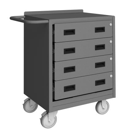 Durham Mobile Bench Cabinet, 4 Drawers, No Doors, 18-1/4 x 30-1/8 x 36-3/8
