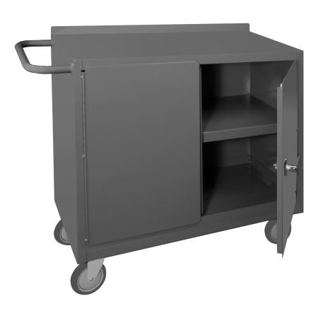 Durham Mobile Bench Cabinet, 1 Shelf, 2 Doors